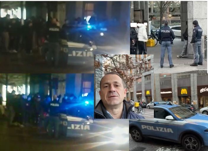 La pattuglia accerchiata ieri, i controlli eseguiti ancora oggi e nel riquadro Paolo Macchi