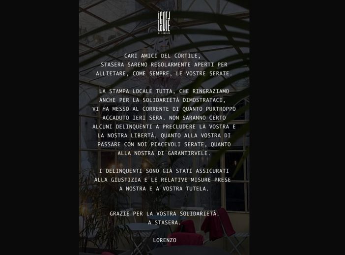 Il messaggio de Il Cortile di Lorenzo