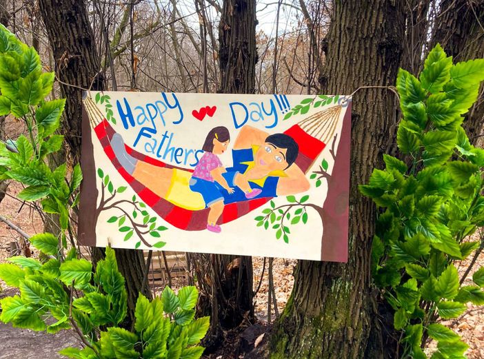 L'opera d'arte realizzata da Ylenia Franzetti al Laghetasc di Brebbia