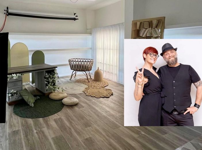 Monica Burraschi con il compagno Francesco pronti ad affrontare la nuova sfida di Studio M che apre a Besozzo