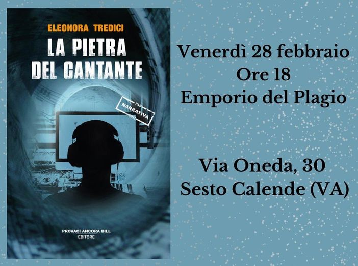 La copertina del libro di Eleonora Tredici, con i dettagli della presentazione ufficiale
