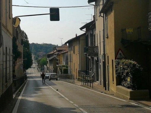 Un tratto di statale 394 a Luvinate interessato dai lavori