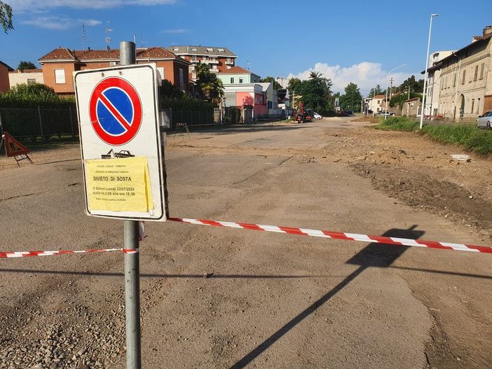 Lavori accanto al mercato di Busto, spostamento più vicino Lavori accanto al mercato di Busto, spostamento più vicino
