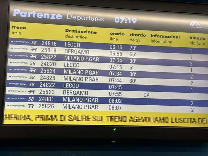 Guasto a Milano Certosa, disagi per i pendolari