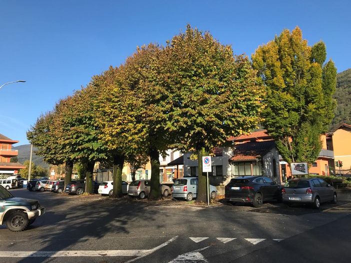 La piazza mercato di Cuveglio, presto oggetto di lavori di riqualificazione