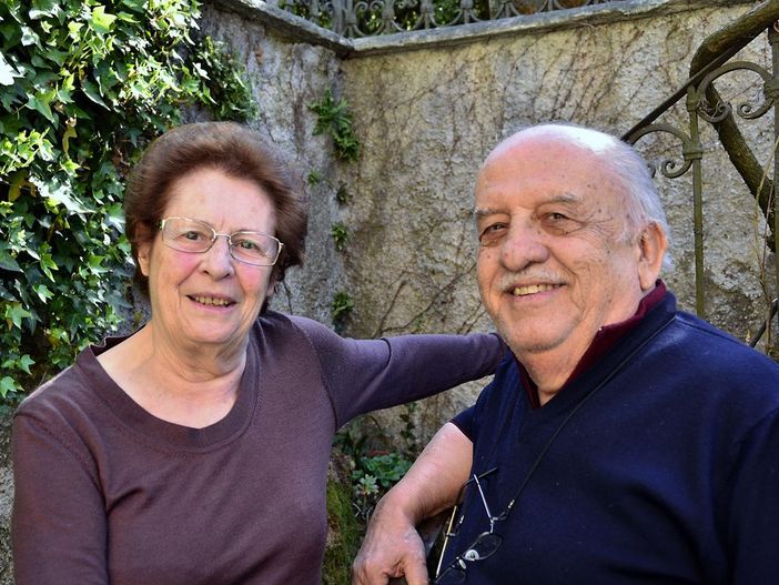 Nanni Svampa con la moglie Dina