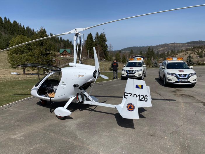 I piccoli velivoli della Magni Gyro di Besnate impiegati in Bosnia nella lotta al Coronavirus