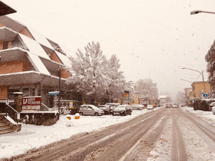 La situazione della neve a Varese (qui siamo in viale Borri) La situazione della neve a Varese (qui siamo in viale Borri)