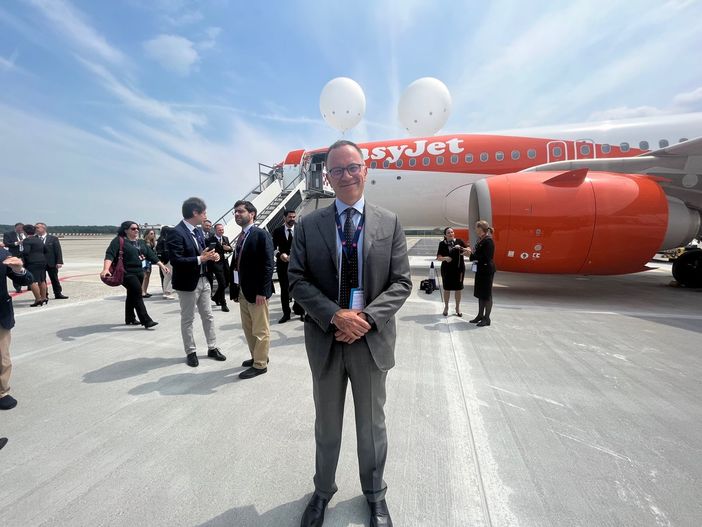 Armando Brunini, ad di Sea, ieri alla cerimonia di inaugurazione del terminal 2