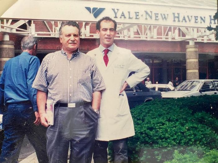 Matteo Bassetti con il padre Dante