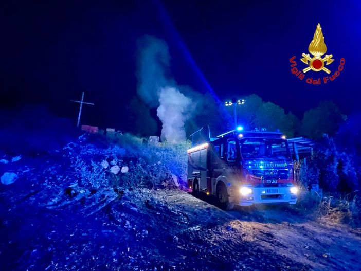 I vigili del fuoco sul posto