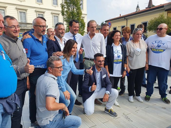 Salvini: «Obiettivo rivincere al primo turno. La Lega ha lavorato bene a Busto». IL VIDEO