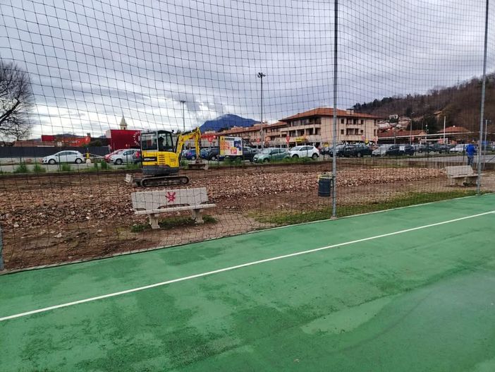 Lavori in corso al Parco dell'Amicizia di Cocquio Trevisago