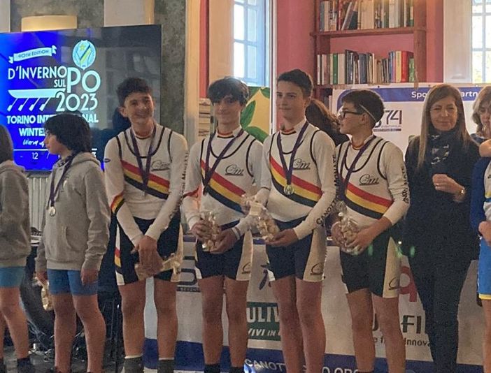 Anche sul Po è d'oro il 4 di Coppia della Canottieri Monate