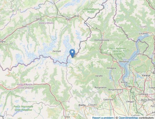 Scossa di terremoto nel pomeriggio a Macugnaga