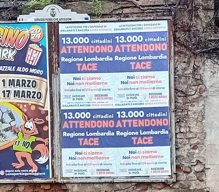 I manifesti che chiedono risposte in merito alla petizione promossa da Ocg