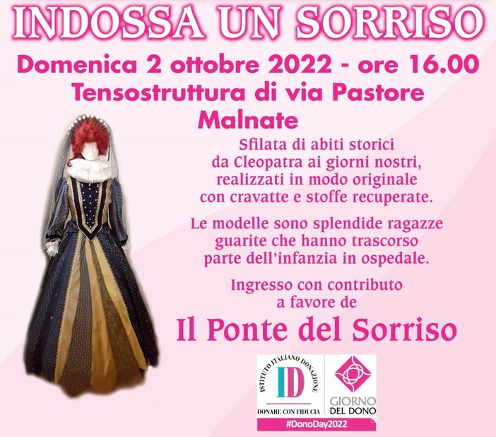 A Malnate si sfila in abiti storici per una buona causa, grazie a Il Ponte del Sorriso