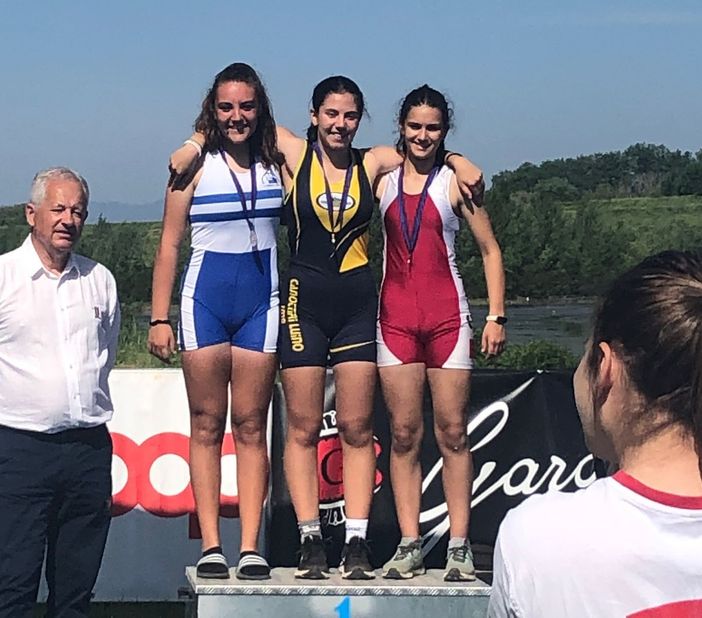 Aurora Morandi sul gradino più alto del podio