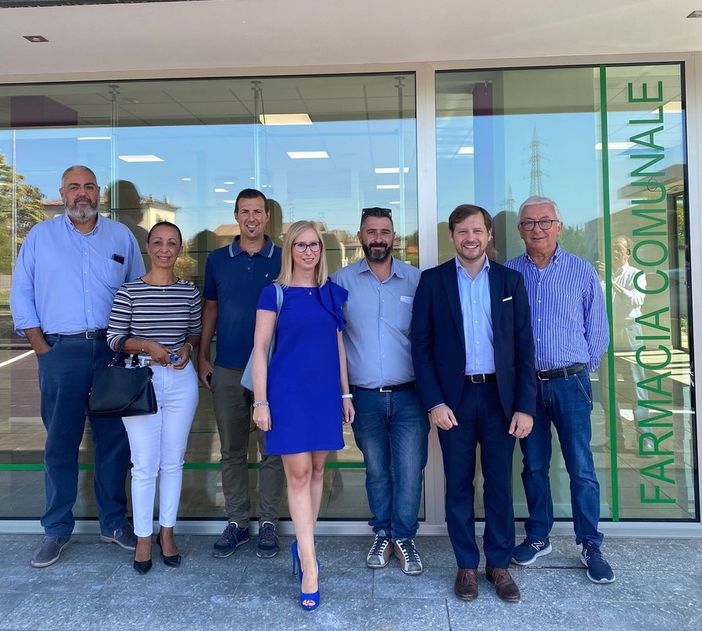 Emanuele Monti visita il cantiere della palazzina della salute a Castiglione Olona: «Progetto innovativo che avvicina l’offerta sanitaria al cittadino»