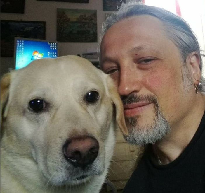 Max Piro con l'amato Beethoven