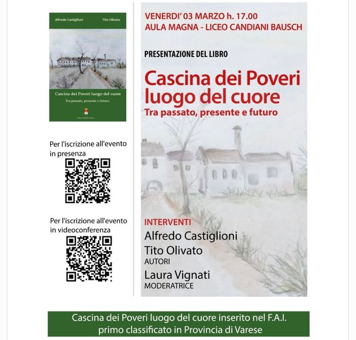 Terza presentazione del libro sulla Cascina dei poveri, ma senza Alfredo Castiglioni Terza presentazione del libro sulla Cascina dei poveri, ma senza Alfredo Castiglioni