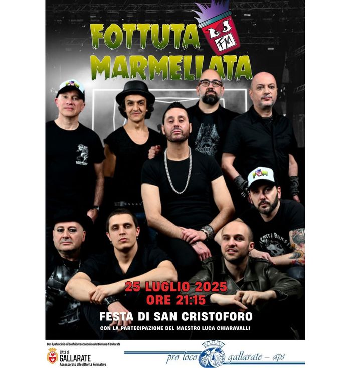 Luca Chiaravalli e i Fottuta Marmellata di nuovo sul palco di piazza Libertà per la Festa Patronale di San Cristoforo Luca Chiaravalli e i Fottuta Marmellata di nuovo sul palco di piazza Libertà per la Festa Patronale di San Cristoforo