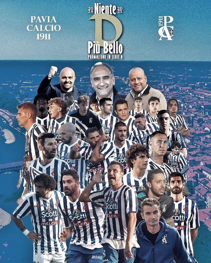Così il Pavia Calcio 1911 ha festeggiato il ritorno in serie D dopo 6 anni