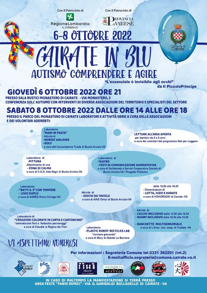 “Cairate in blu - Autismo: comprendere e agire”