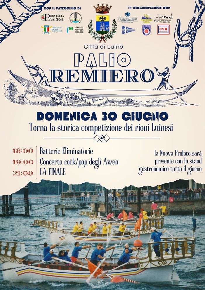 Countdown quasi esaurito: domenica 30 torna il Palio Remiero Città di Luino