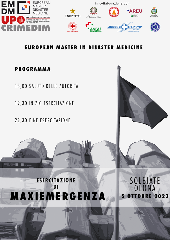 Maxiemergenza a Solbiate Olona: giovedì l'esercitazione con più di 300 persone coinvolte