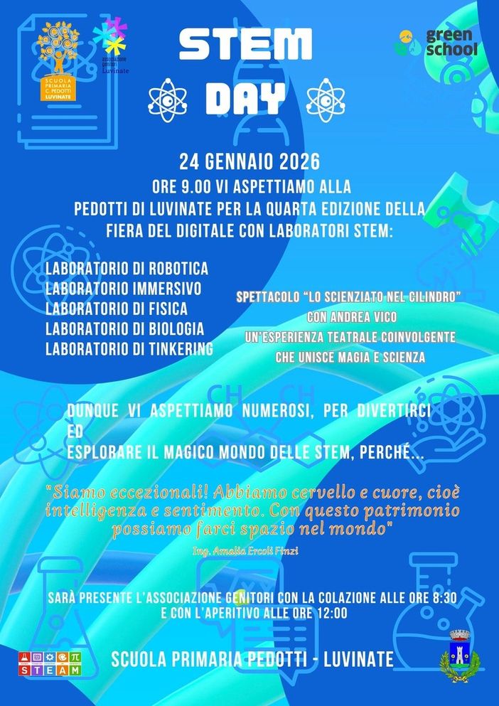 Luvinate, Scuola Primaria: apre il Laboratorio Diffuso di innovazione e scienza. Torna la 4° edizione della Fiera Del Digitale Luvinate, Scuola Primaria: apre il Laboratorio Diffuso di innovazione e scienza. Torna la 4° edizione della Fiera Del Digitale