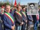 I sindaci di Cassano Magnago, Busto Arsizio e Legnano a una commemorazione di Mauro Venegoni (nel riquadro)