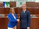 Il consigliere Romana Dell'Erba con il presidente del consiglio regionale Federico Romani Il consigliere Romana Dell'Erba con il presidente del consiglio regionale Federico Romani