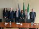 Da destra: Gianroberto Costa, delegato del Rettore dell'università LUM, Romana Dell'Erba, consigliere regionale di Fratelli d'Italia, Raffaella Greco, campus coordinator School of Management Università LUM, Pietro Bonfiglio, ref.relazioni esterne School of Management Università LUM, Raffaele Bruni, docente Università LUM, Iman Moutaoukil, coordinatrice operativa LUM School of Management
