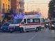 L'ambulanza sul luogo dell'incidente