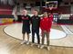 Coach Giannis Kastritis con i general manager Zach Sogolow e Maks Horowitz