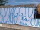 Lo striscione esposto dai tifosi bustocchi a Pisa (dalla pagina Facebook ilBustocco.it) e Leo