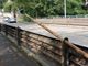 Una parte del guardrail fuori sede in via del Lazzaretto