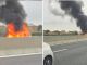 L'auto in fiamme sulla A8 (foto tratta da IlSaronno.it) L'auto in fiamme sulla A8 (foto tratta da IlSaronno.it)