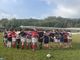 Il gruppo seniores del Rugby Varese ieri al campo di allenamento del Vivirolo