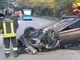 L'auto ribaltata in via Gaggio a Varese dopo l'incidente stradale L'auto ribaltata in via Gaggio a Varese dopo l'incidente stradale