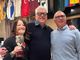 I vincitori del  Trofeo Manlio Zucchi: Francesca Reale e Carlo Alberto Conelli premiati da Maurizio Huber (al centro)