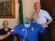 Il presidente Bonanno con il sindaco di Besozzo Coghetto alla presentazione della manifestazione di calcio balilla paralimpico del 2022 Il presidente Bonanno con il sindaco di Besozzo Coghetto alla presentazione della manifestazione di calcio balilla paralimpico del 2022