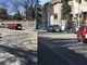 L'incrocio Pindemonte-Orazio e un'auto uscita stamattina contromano in via Orazio per errore