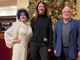 Da sinistra Marina Castelnuovo del B&amp;B Villa Liz a Varese, il vicesindaco Ivan Perusin e il presidente dell'associazione BBVarese, Alfredo Del Ferro, alla cena natalizia dei B&amp;B della provincia