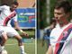 A sinistra Paolo Valagussa, mezz'ala trentunenne, e a destra Vladimir Mikhaylovskiy, difensore che compirà 35 anni il 21 giugno (foto Svsport.it)