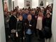 In prima fila, Barbara Bondesan, titolare di Love Spot Galleries, accanto a Deodato Salafia, con il nutrito gruppo di amici e appassionati che hanno partecipato all'inaugurazione di &quot;Street Art Icons&quot;