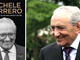Il grande imprenditore Michele Ferrero e, a sinistra, la copertina della prima biografia a lui dedicata