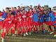La gioia della Varesina per la vittoria nel recupero che vale il primato tratta dalla pagina Facebook ufficiale del club (foto Enrico Scaringi)