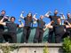Parte dello staff dello Sporting. Nelle altre immagini, la storia dell'evoluzione della palestra